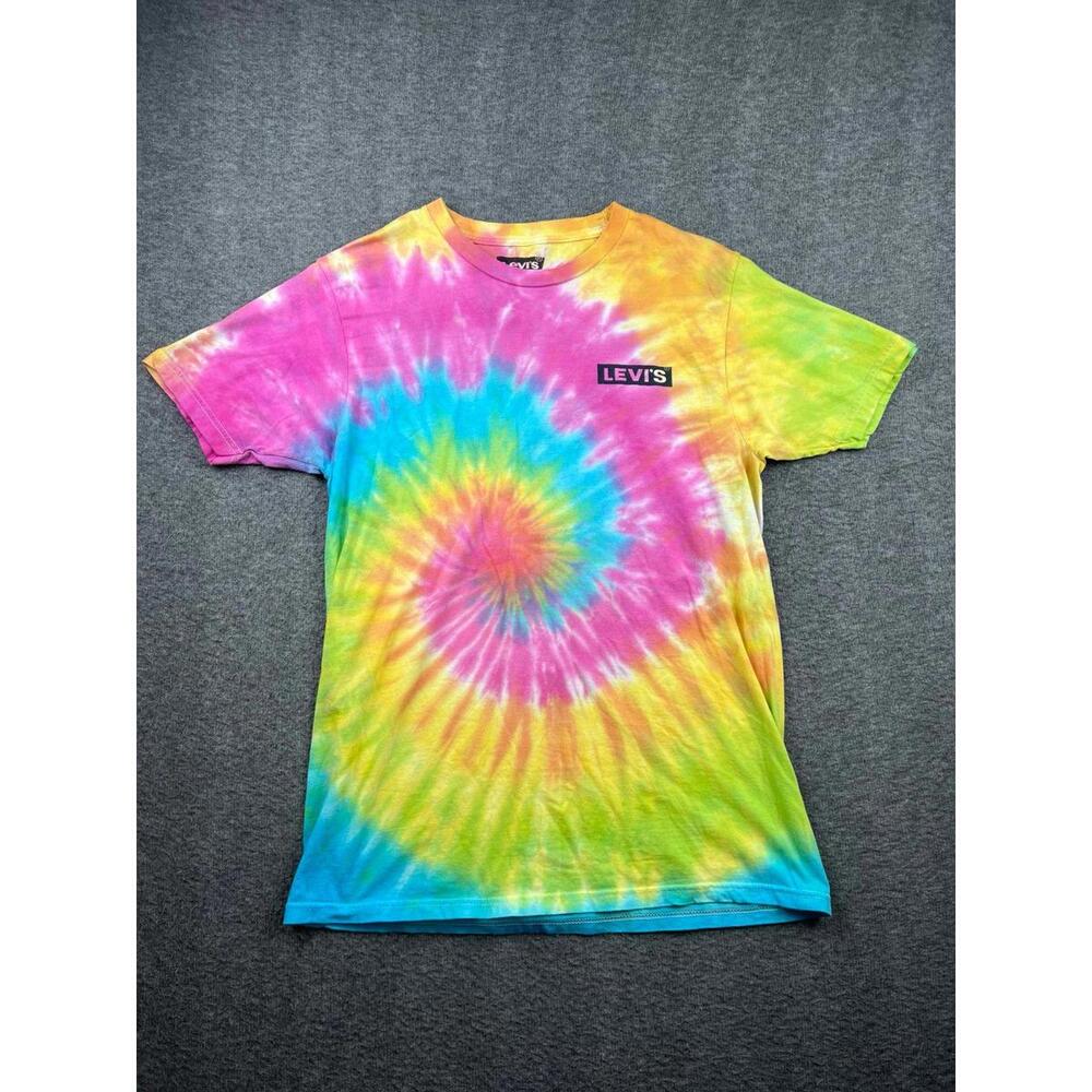 Levi's Tie-Dye T-Shirt Vibrant Color Spiral‎ Design Medium